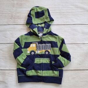 Carter's 12M Fleece Hoodie With Dump Truck
